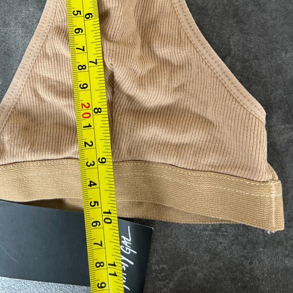 Nasty Gal Rib High Triangle Apex NWT Tan Medium - Picture 4 of 6